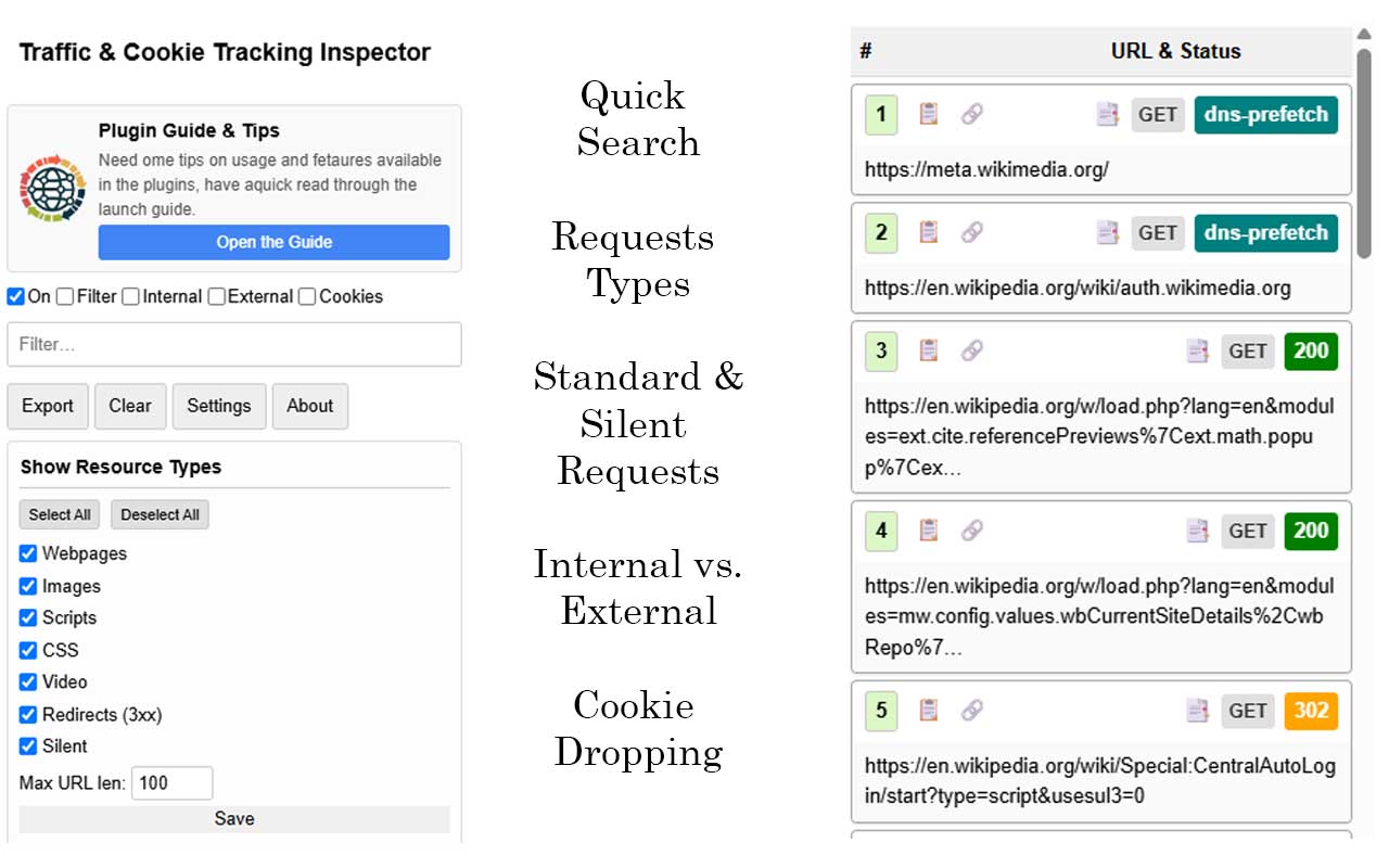 Request and Response Headers and Cookie Inspection UI